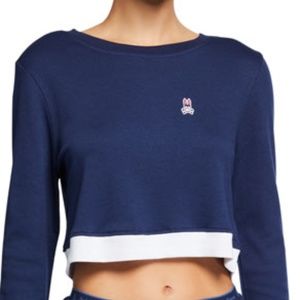 Psycho Bunny crop top navy small SOLD OUT
